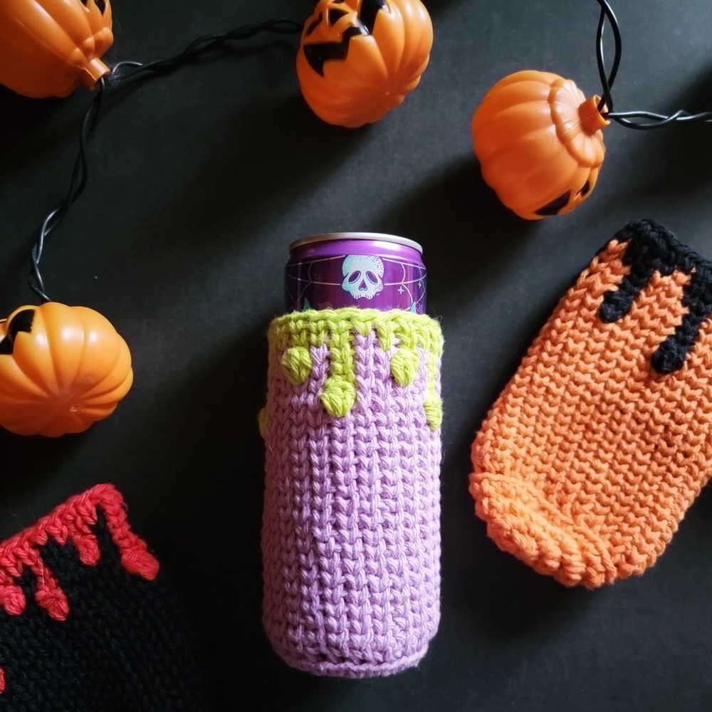 Crochet Slime Can Koozie
